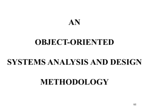 an object-oriented systems analysis and design methodology