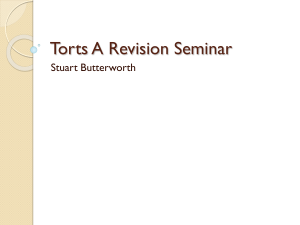 Torts A Revision Seminar