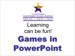 Games in Powerpoint
