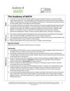 The Academy of MATH - Education Technology Partners