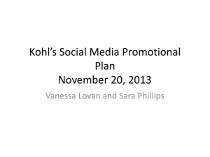 Kohl's Social Media Promotional Plan