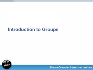 Intro to groups - Organization Communication 2014