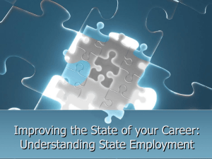 Improving the State of your Career: Understanding State Employment