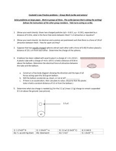 Coulomb's Law Practice problems – Group Work (scribe and solvers