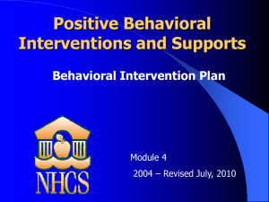 Behavioral Intervention Plan”?