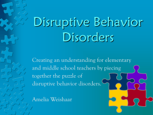 Disruptive Disorders Help! - School Based Behavioral Health