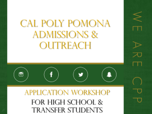 Cal Poly Pomona Admissions & Outreach