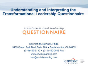 Transformational Leadership Questionnaire