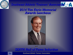 2007 SEATA Hall of Fame - Southeast Athletic Trainers' Association