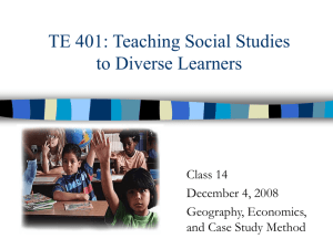 December 4 PowerPoint - TE401social