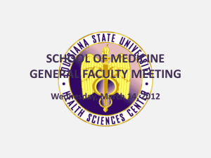 School of medicine general faculty meeting Wednesday, March 14