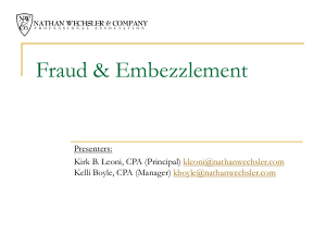 Fraud & Embezzlement