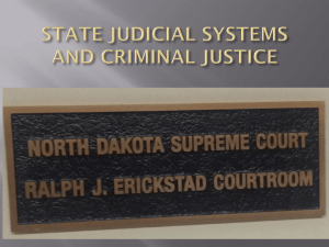 State Judicial Systems and Criminal Justice