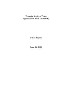 Transfer Services Team Final Report