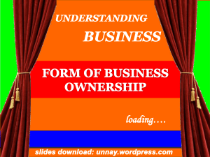 Chapter 3 Form of Business Ownership ( Edited)