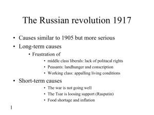 Notes on Russian Revolution 1917-1924