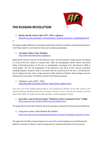 THE RUSSIAN REVOLUTION cat links