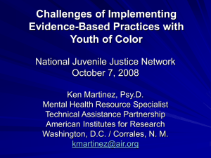 Challenges of Implementing Evidence