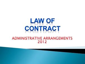 welcome to the law of contract!