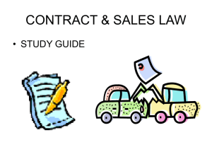 CONTRACT & SALES LAW sTUDY gUIDE