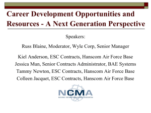 Course 26 - NCMA Career Development Opportunities and Resources