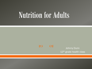 Nutrition for Adults