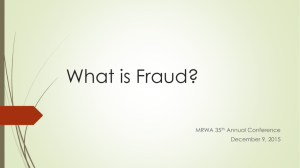 What is Fraud?