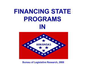 Financing State Programs in Arkansas