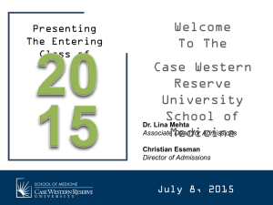 Full 2015 Class Report PPT - Case Western Reserve University