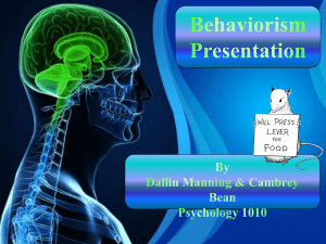 Behaviorism - Cambrey Bean