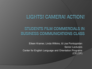 Lights! Camera! Action! Students film commercials in business