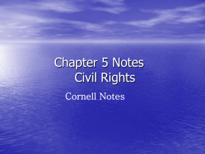 Chapter 5 Notes Civil Rights
