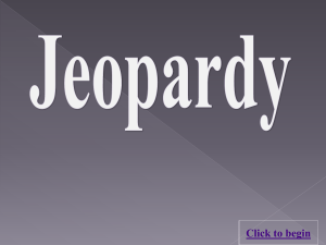 Jeopardy! Game - Community College of Philadelphia