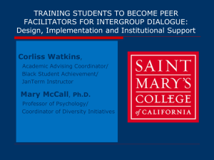 Student Leadership and Diversity - Saint Mary's College of California