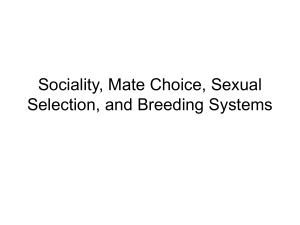 Mate Choice, Sexual Selection, and Breeding Systems