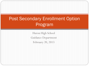 PSEO Presentation - Huron City Schools