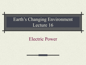 Earth's Changing Environment Lecture 1
