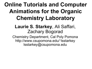 Online Tutorials and Computer Animations for the Organic