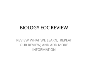 biology eoc review - G. Holmes Braddock