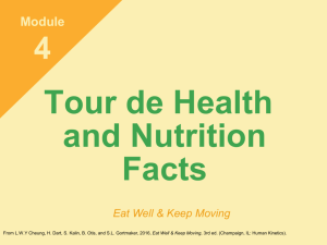 Nutrition Facts - Eat Well and Keep Moving