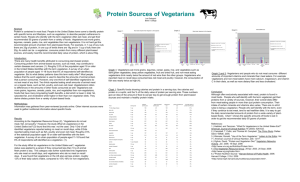 Vegetarians in the United States and protein sources