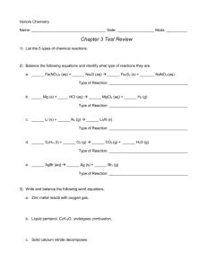 Chapter 3 Test Review Packet