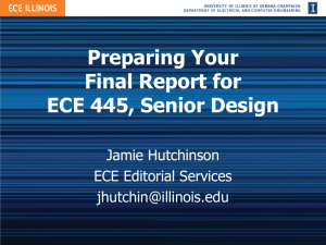 Preparing Your Final Report for ECE 445, Senior Design