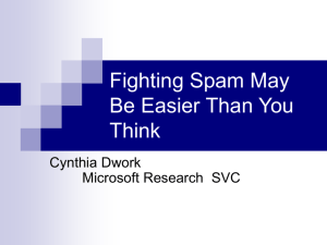 Fighting Spam May Be Easier Than You Think