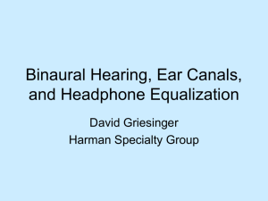 Binaural hearing and Headphones