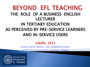 beyond efl teaching - CALPIU Research Center