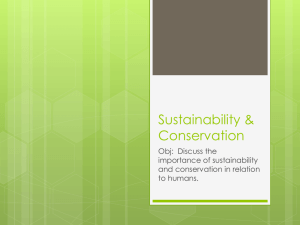 Sustainability & Conservation