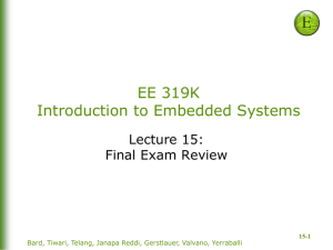 Lecture 15: Final Exam Review