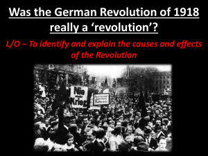 What were the causes and consequences of the German Revolution