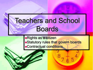 Teachers and School Boards
